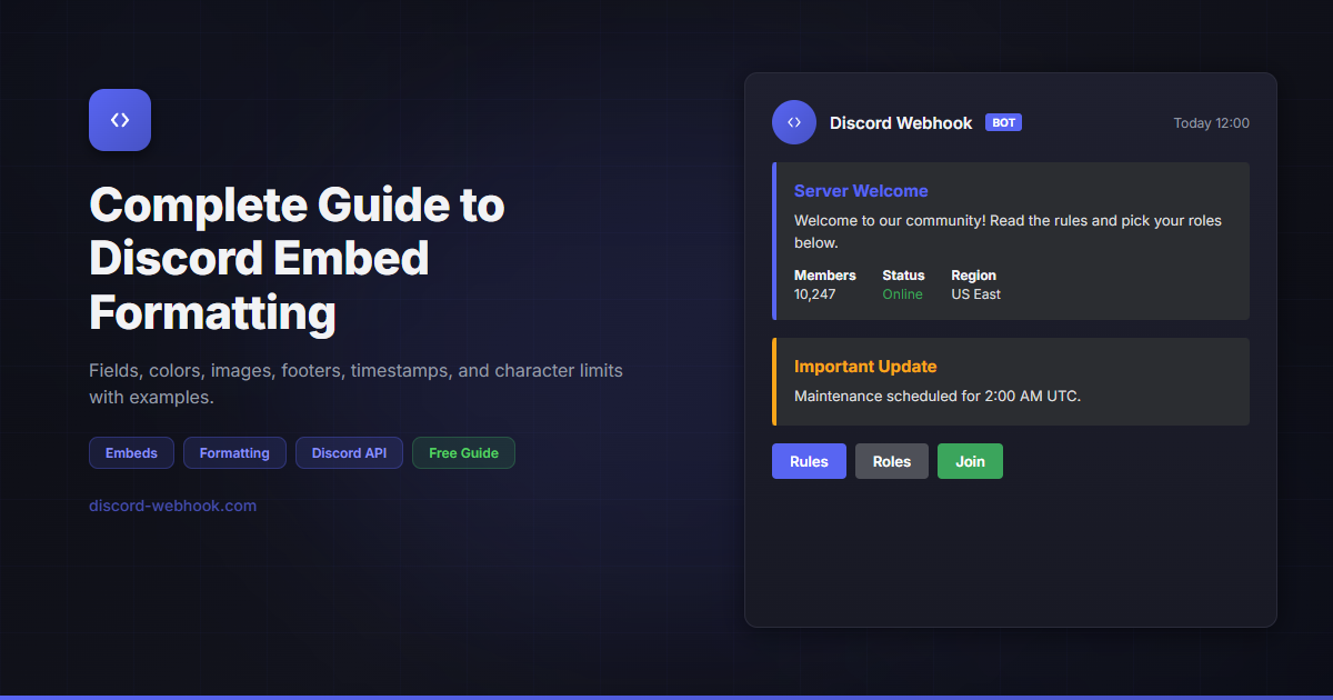 Complete Guide to Discord Embed Formatting