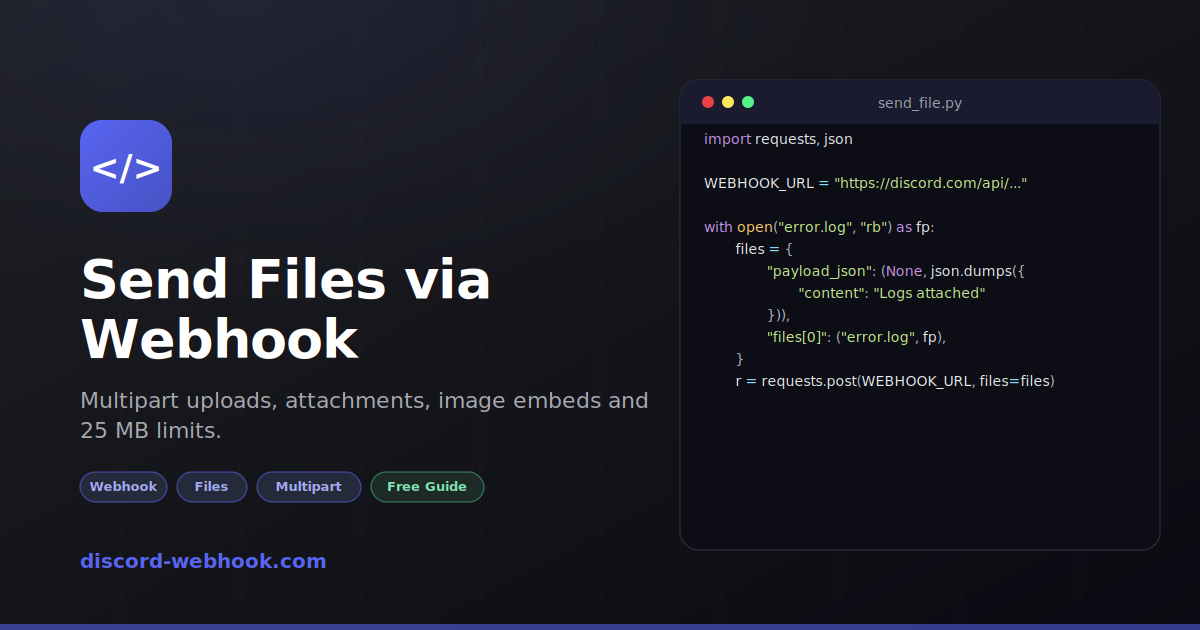 Send Files via Discord Webhook (Images, Attachments & Multipart)