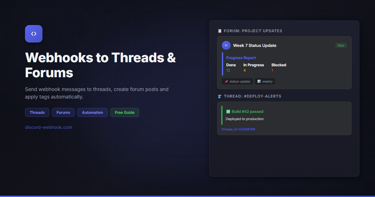 How to Send Discord Webhook Messages to Threads and Forums